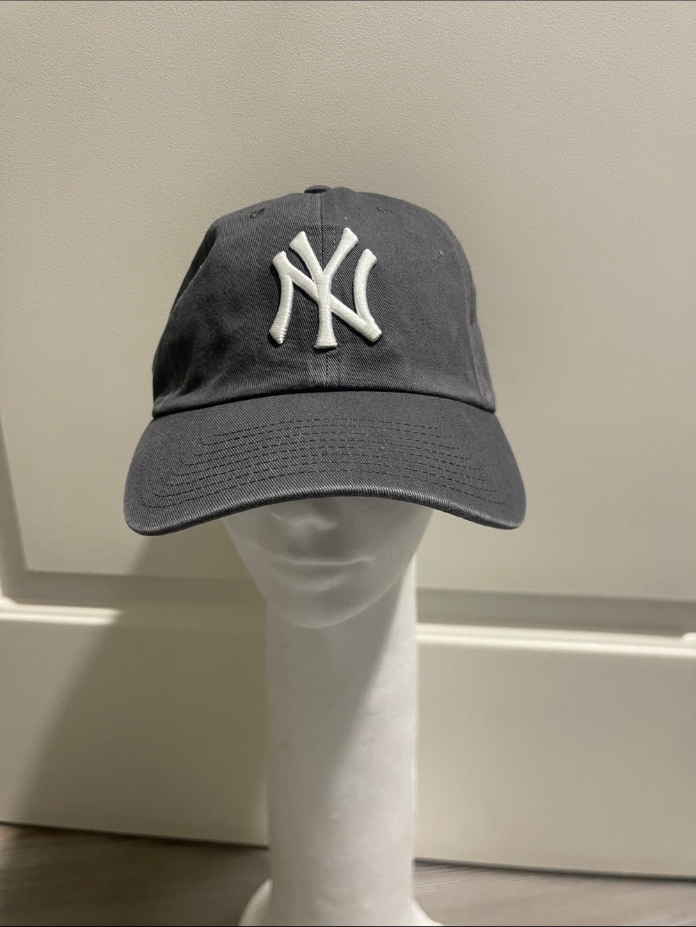 New Era Gray Baseball Cap with White NY Logo